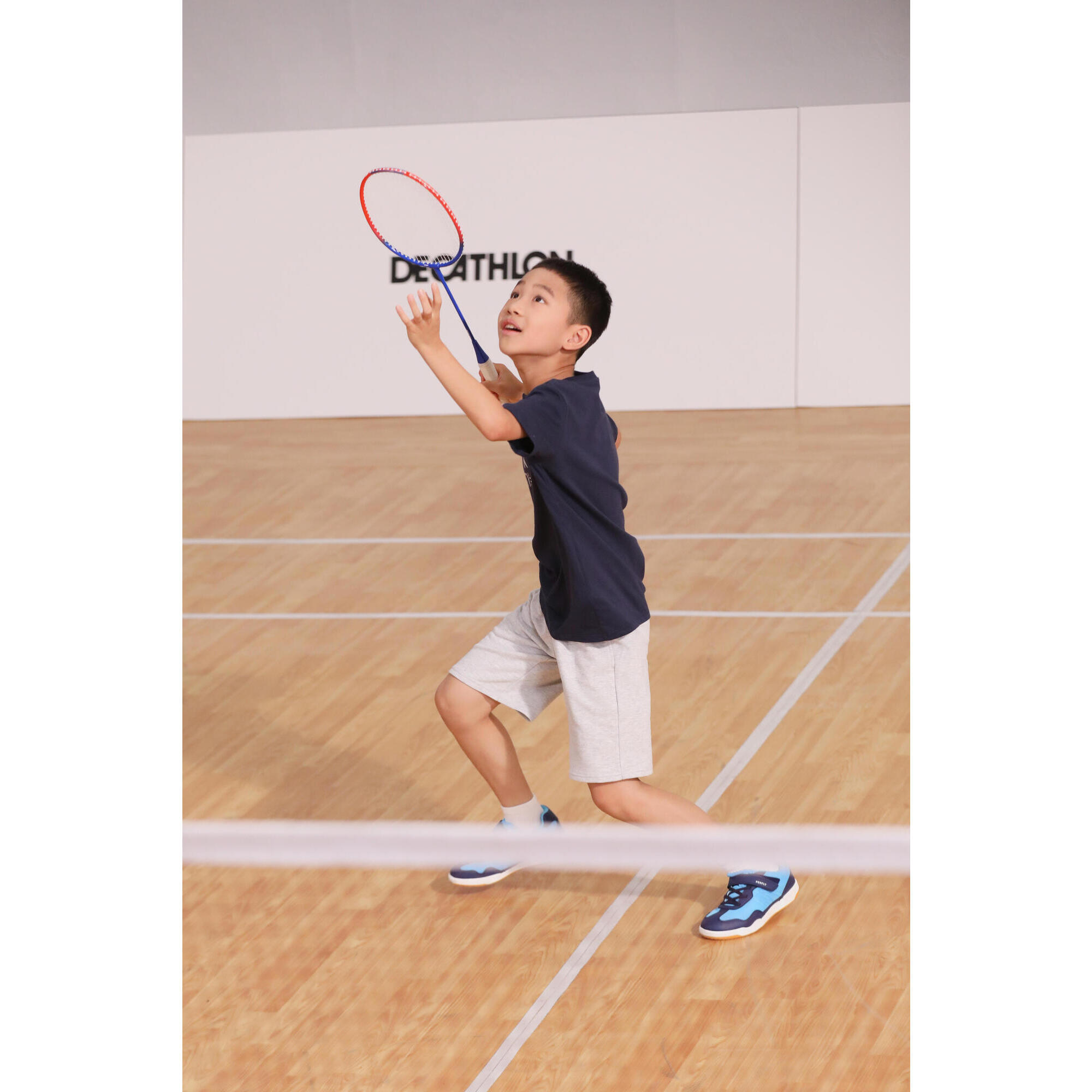 Racchetta da badminton in alluminio da 90 g per bambini BR100 - Blu/Rosso