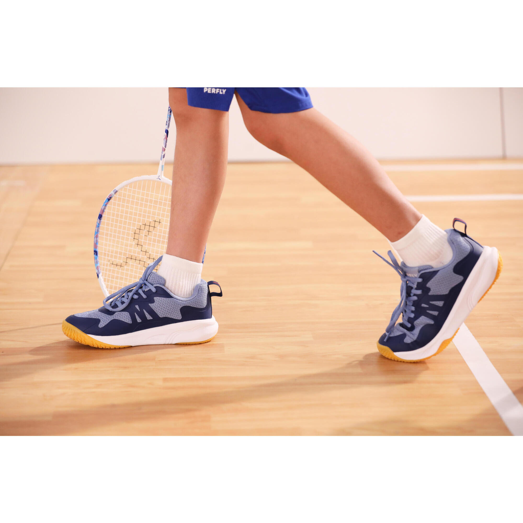 BS Sensation 530 Children's Badminton Shoes - Misty Navy