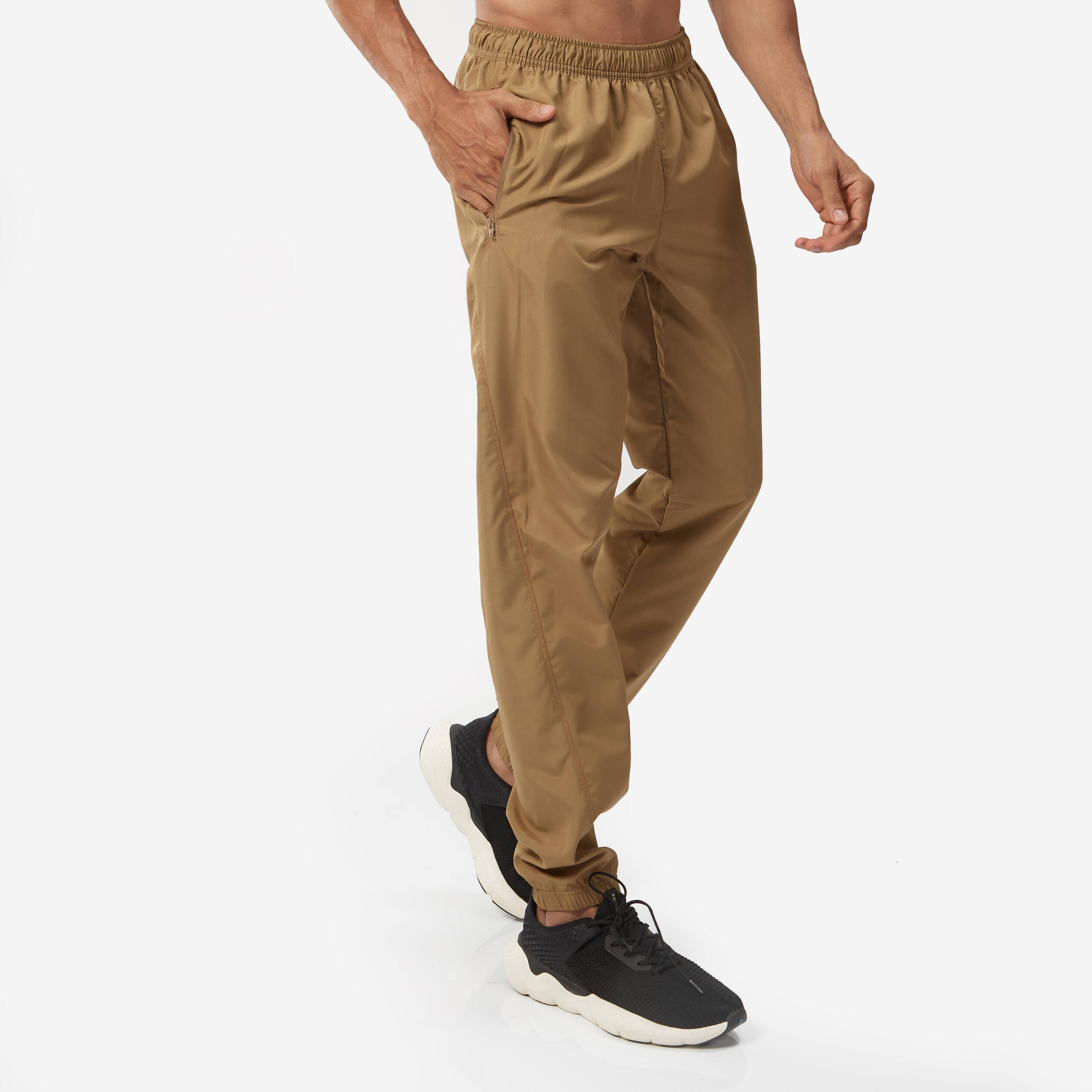 Men Gym Trackpants Slim Fit Jogger Style, Breathable, Quick Dry - Bronze Brown