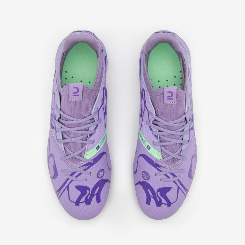 女款足球鞋 Viralto III MG/AG - 紫色雨滴