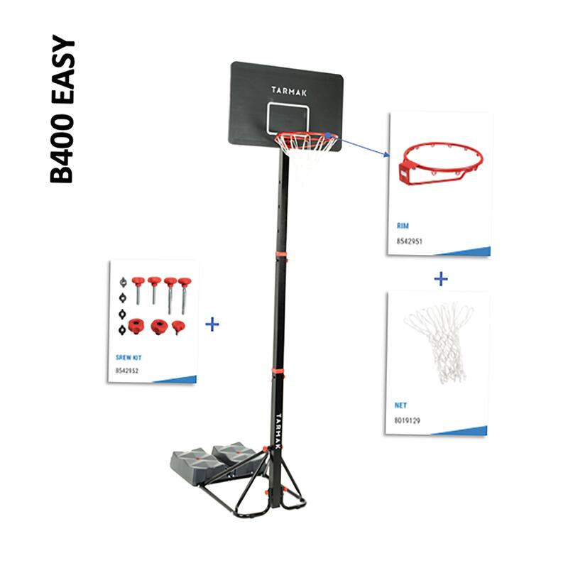 Kit tornillería para canasta de baloncesto - Kit tornillería B400 Easy