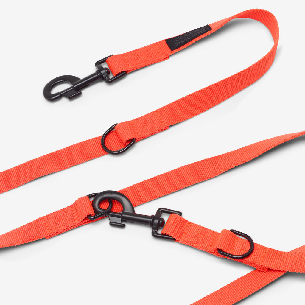 Tri-position Dog Lead - Orange