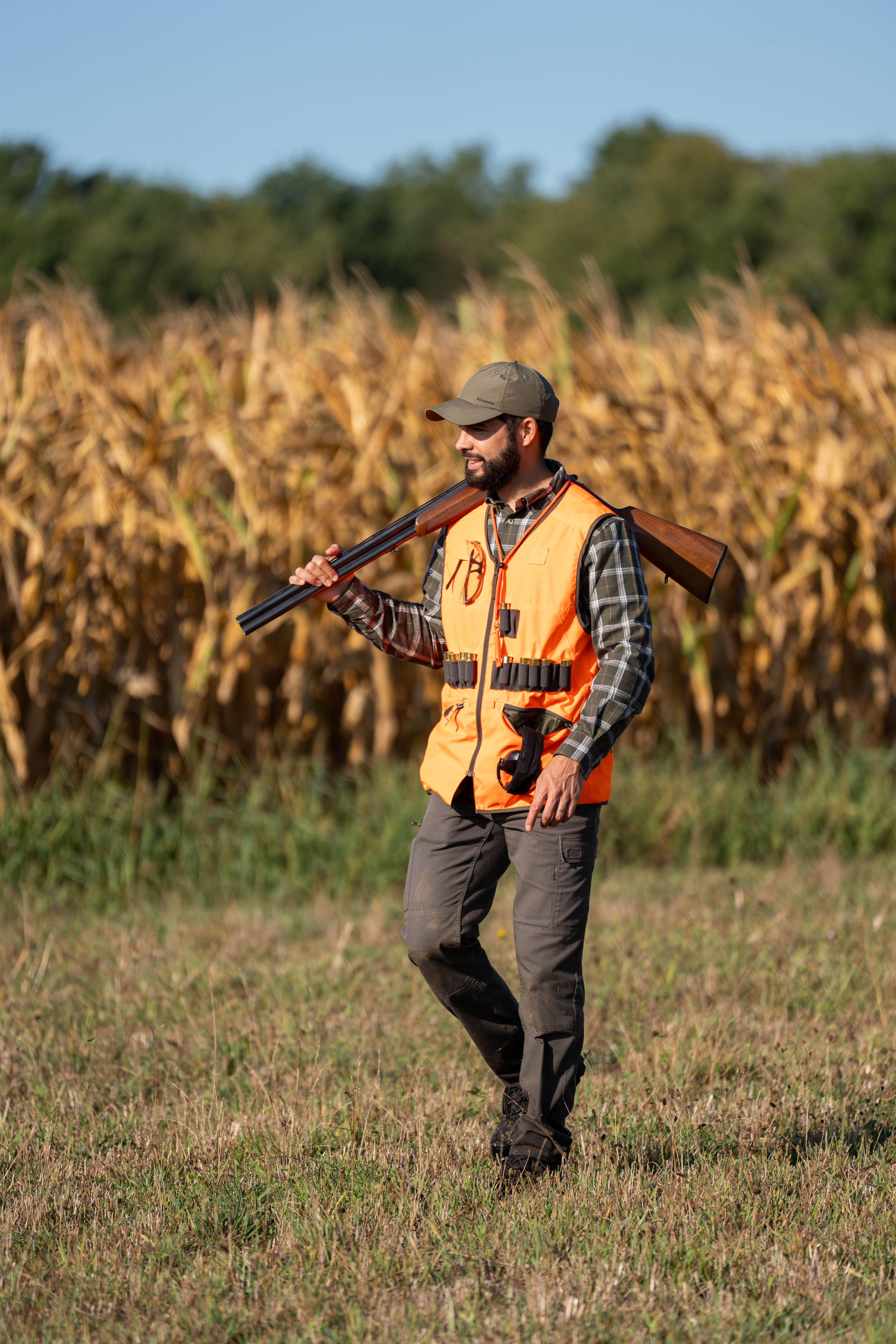 Chemise à carreaux – 100 vert - SOLOGNAC