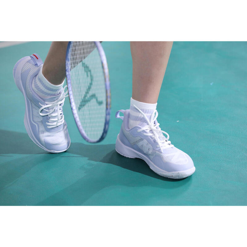 Scarpe badminton donna BS 560 blu-grigio