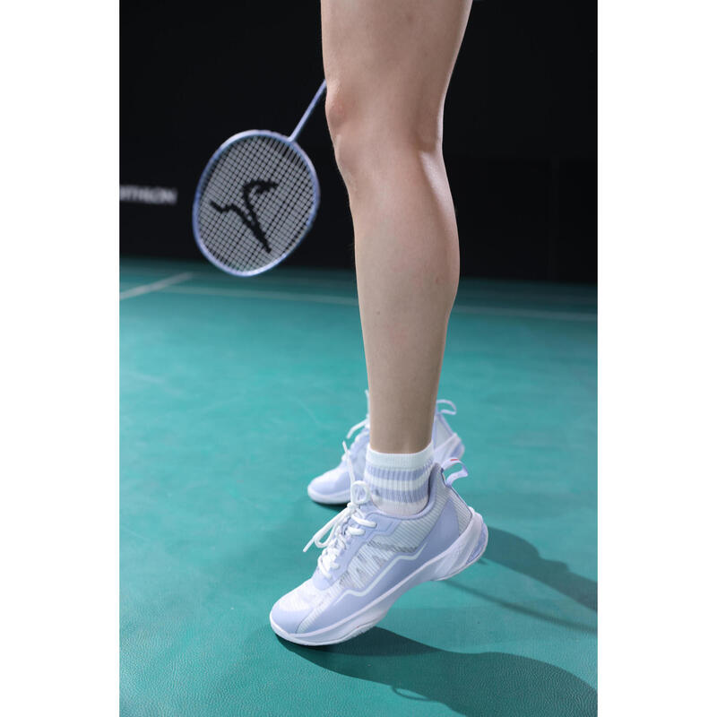 CALÇADO BADMINTON/SQUASH BS 560 LITE MULHER AZUL CINZA