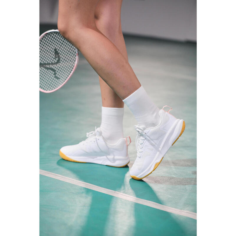 Încălțăminte Badminton BS560 Lite Alb Damă