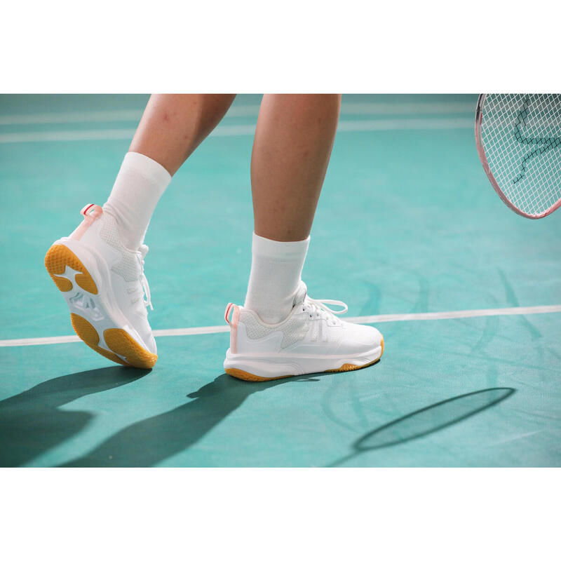 Încălțăminte Badminton BS560 Lite Alb Damă