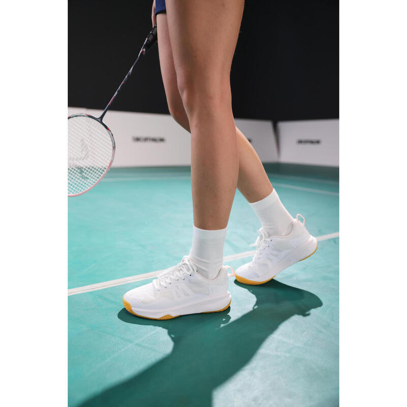 Încălțăminte Badminton BS560 Lite Alb Damă