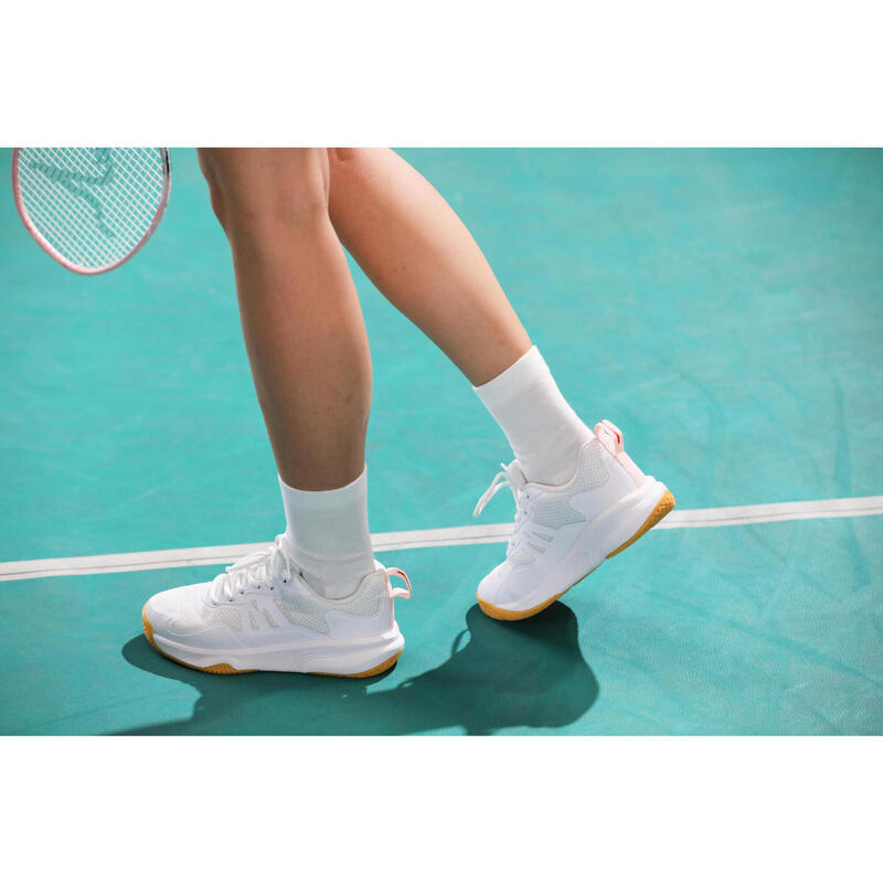 Încălțăminte Badminton BS560 Lite Alb Damă