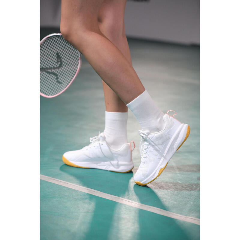 Încălțăminte Badminton BS560 Lite Alb Damă