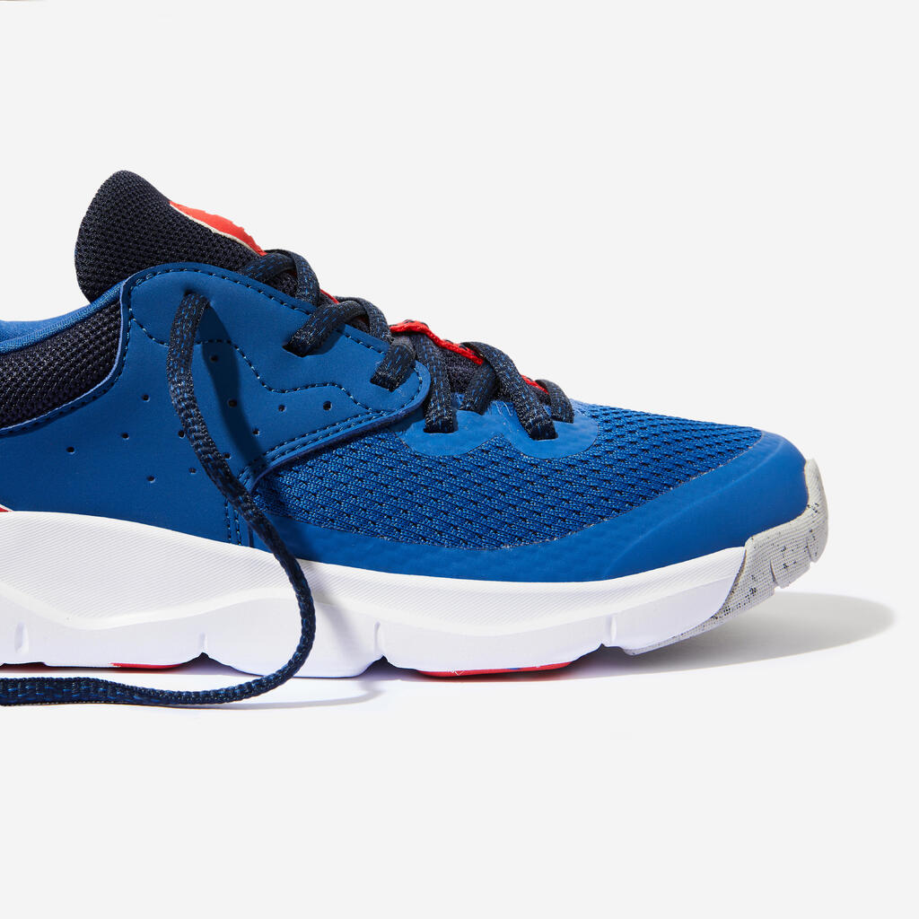 Chaussures multisport lacets légères enfant mixte, Playful Fast Bleu et rouge