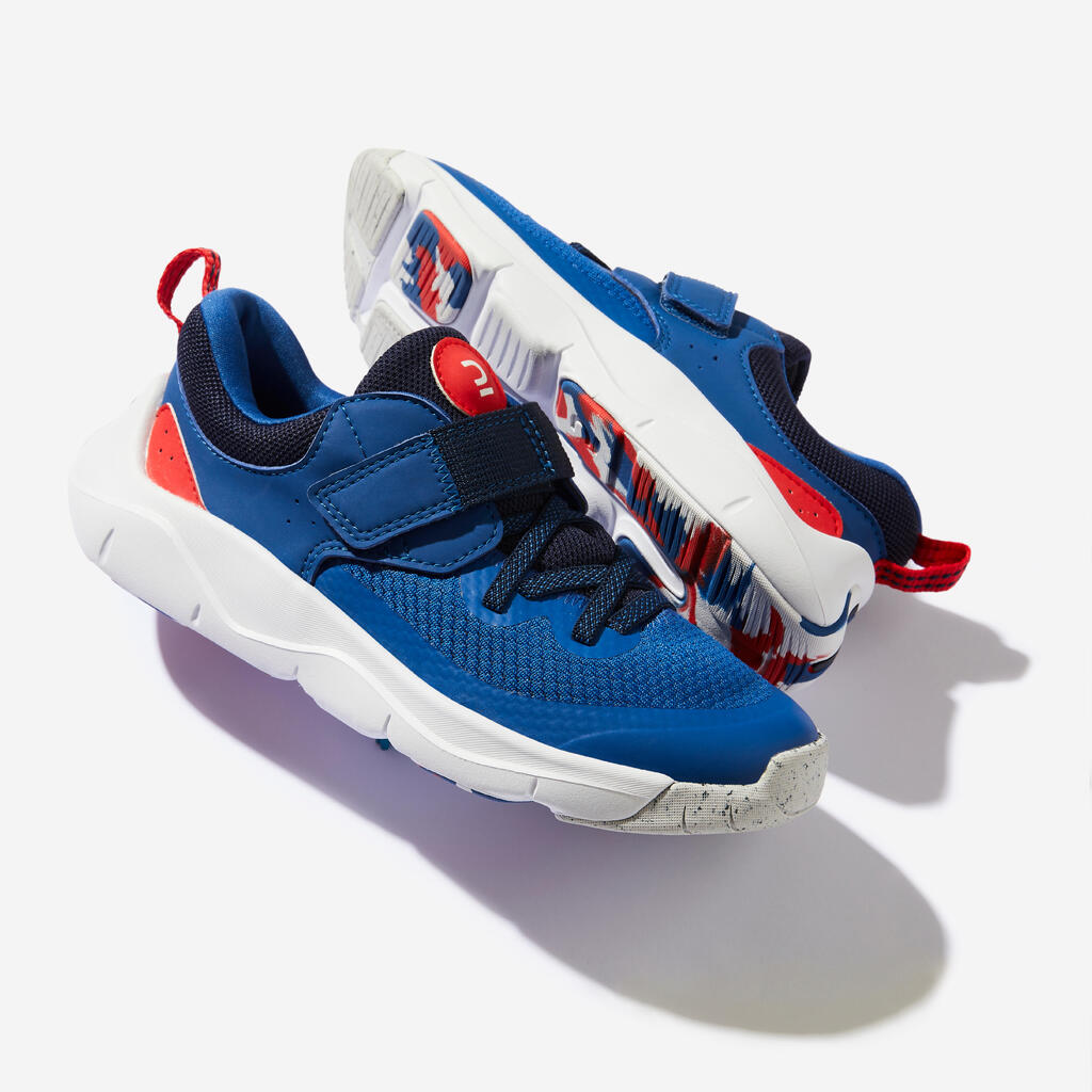 Chaussures à scratch et lacets élastiques légères enfant, Playful Fast Bleu