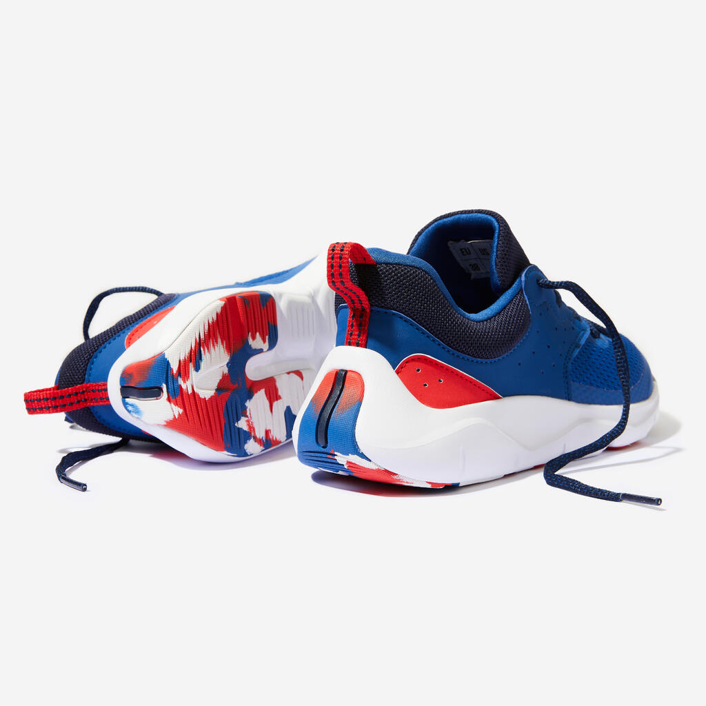 Chaussures multisport lacets légères enfant mixte, Playful Fast Bleu et rouge