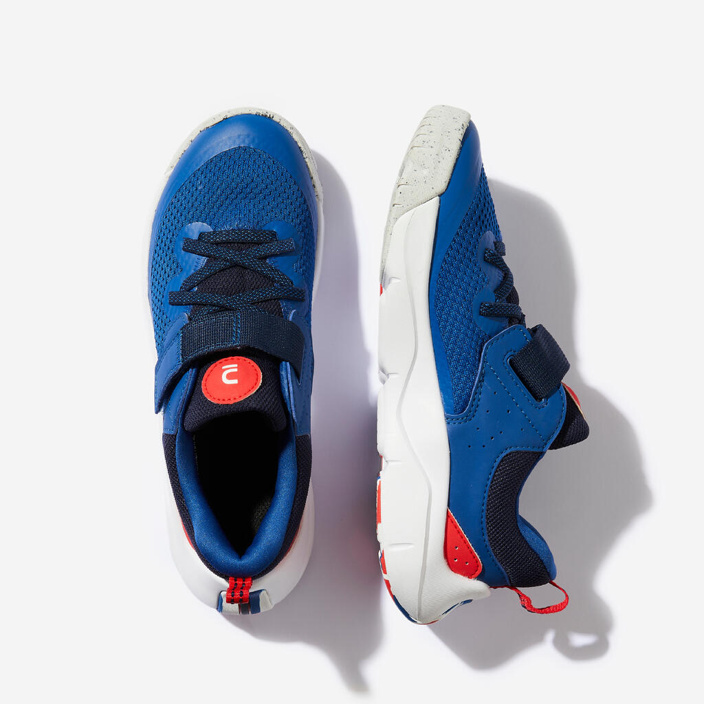 Chaussures à scratch et lacets élastiques légères enfant, Playful Fast Bleu