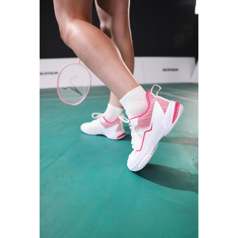 WOMEN BADMINTON SHOES BS LITE 560 W FLUO MAGENTA WHITE