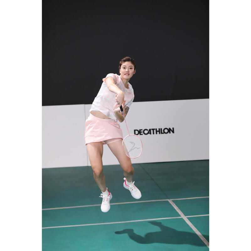 WOMEN BADMINTON SHOES BS LITE 560 W FLUO MAGENTA WHITE