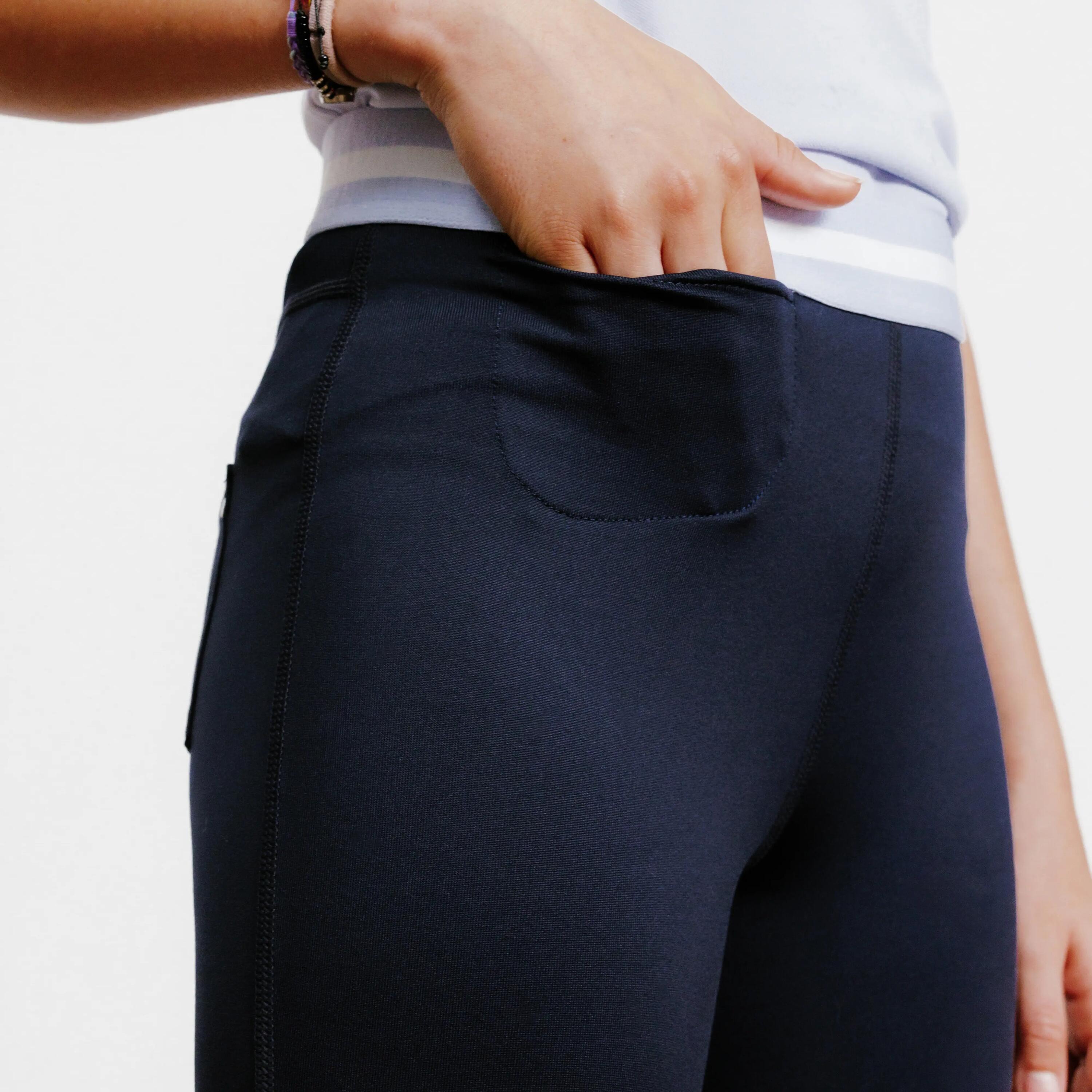 Leggings de Equitación para Niños Fouganza 100 Ligeros  Azul 10/11