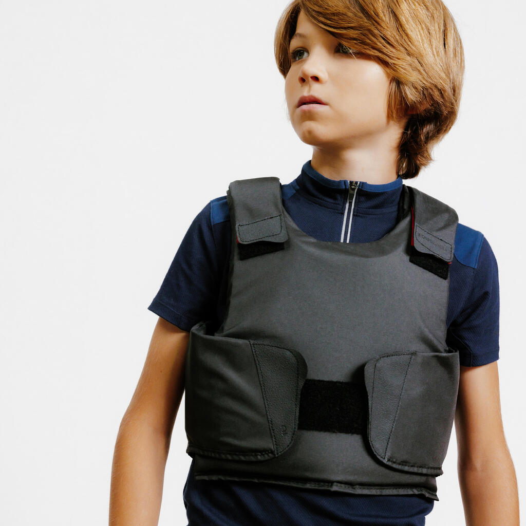 Gilet de protection équitation Enfant 100 noir