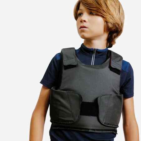 Kids' Horse Riding Body Protector 100 - Black