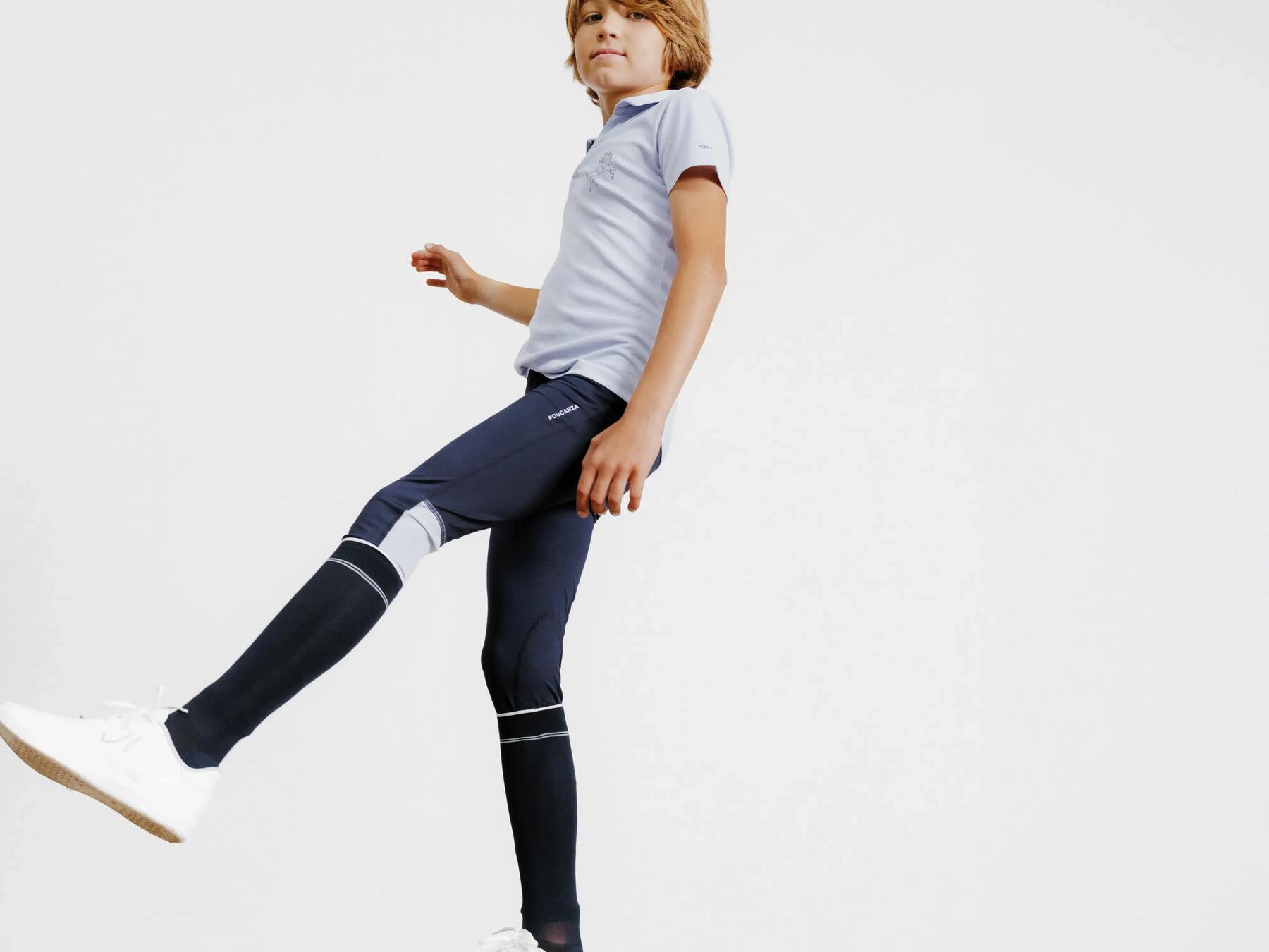 Pantalon d'équitation violet enfant