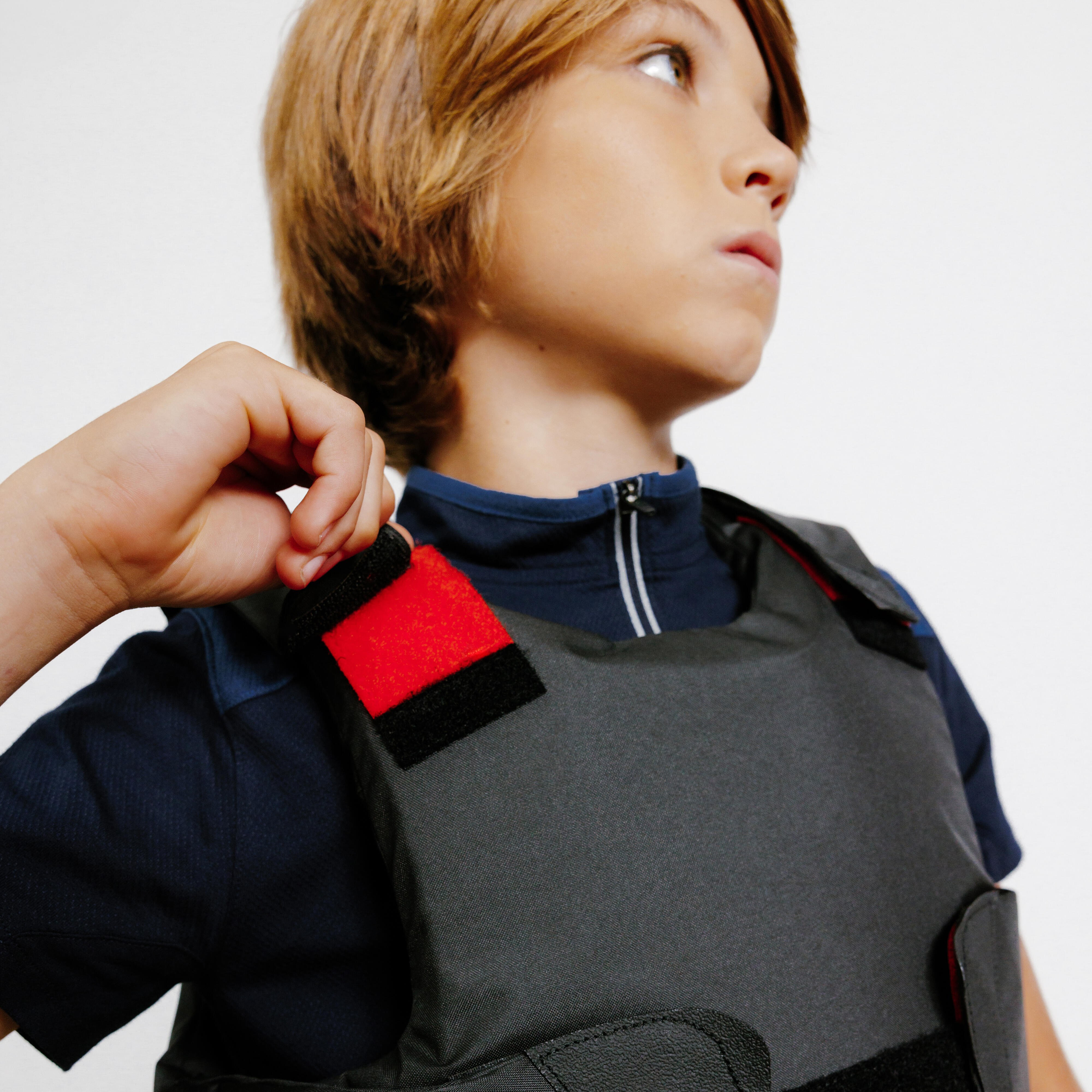 Kids' Horse Riding Body Protector - 100 Black - FOUGANZA