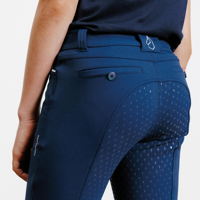 Pantalon équitation fullgrip Enfant - 580 marine