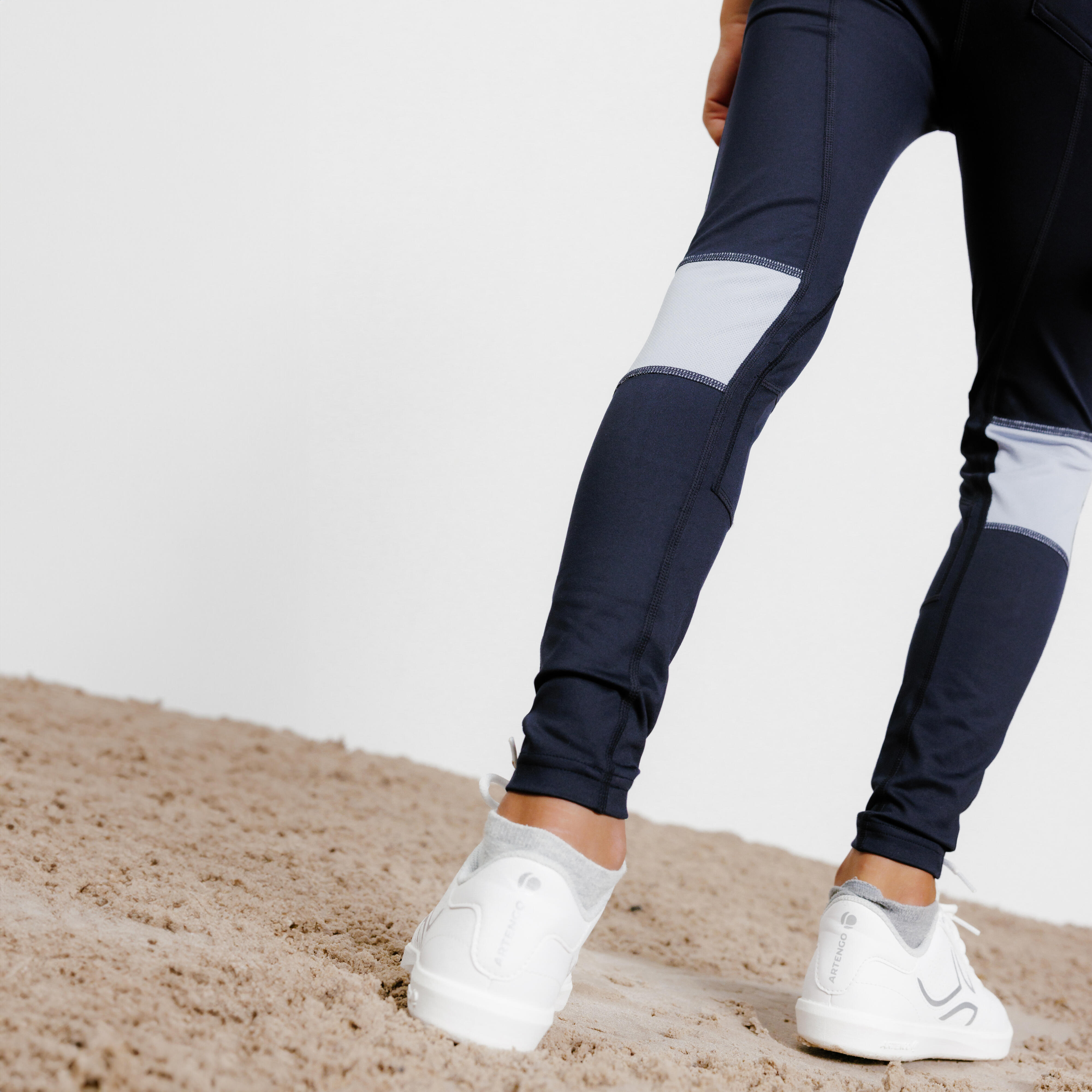 Kids' Horse Riding Lightweight Leggings - 100 Blue/Purple - FOUGANZA