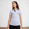 Bērnu jāšanas polo T krekls ar īsām piedurknēm “500”, lavandas krāsā, violets