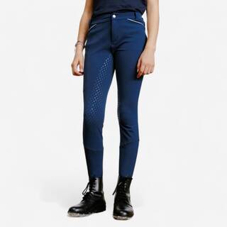Kids' Horse Riding Full Grip Jodhpurs 580 - Navy