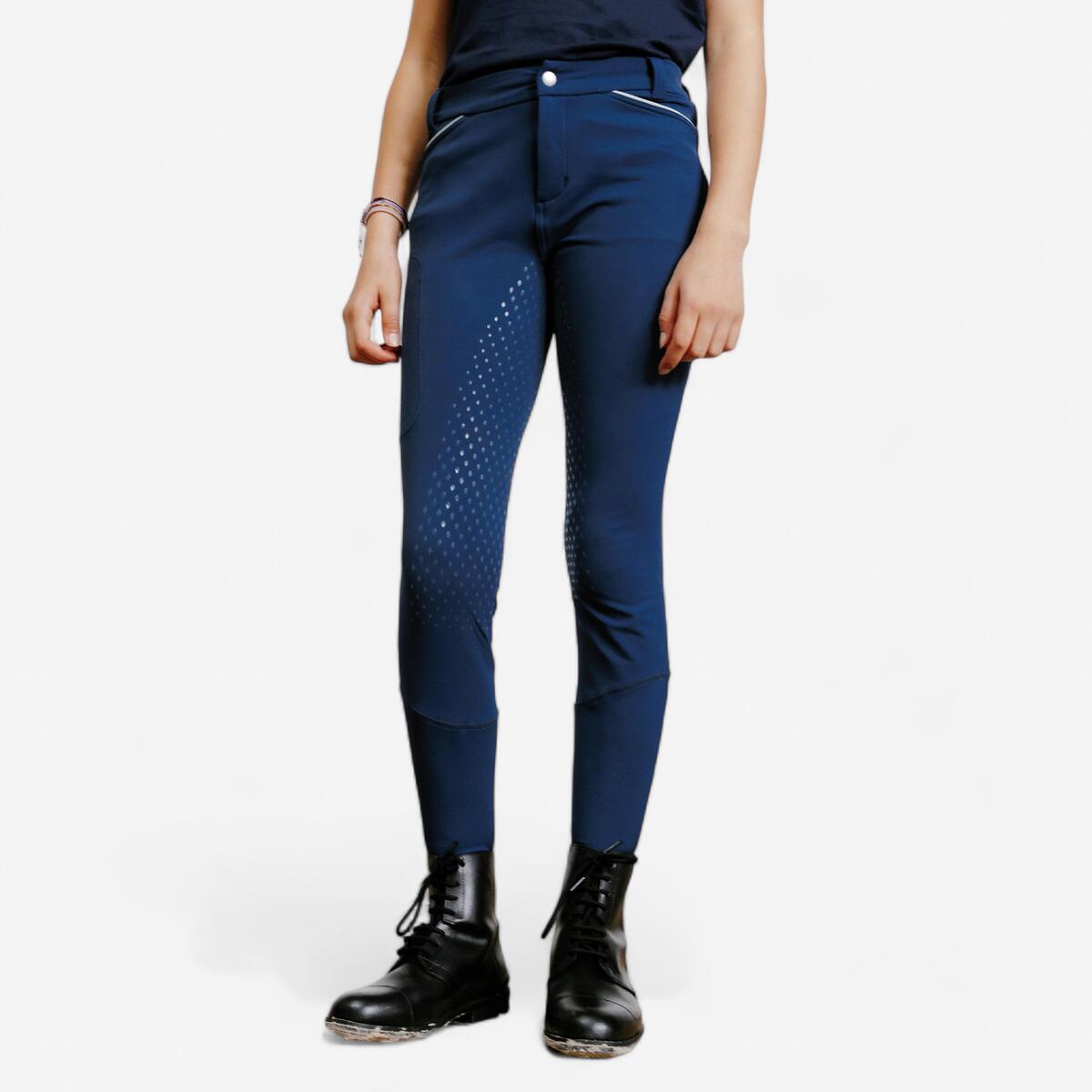 Pantalon équitation fullgrip Enfant - 580 marine