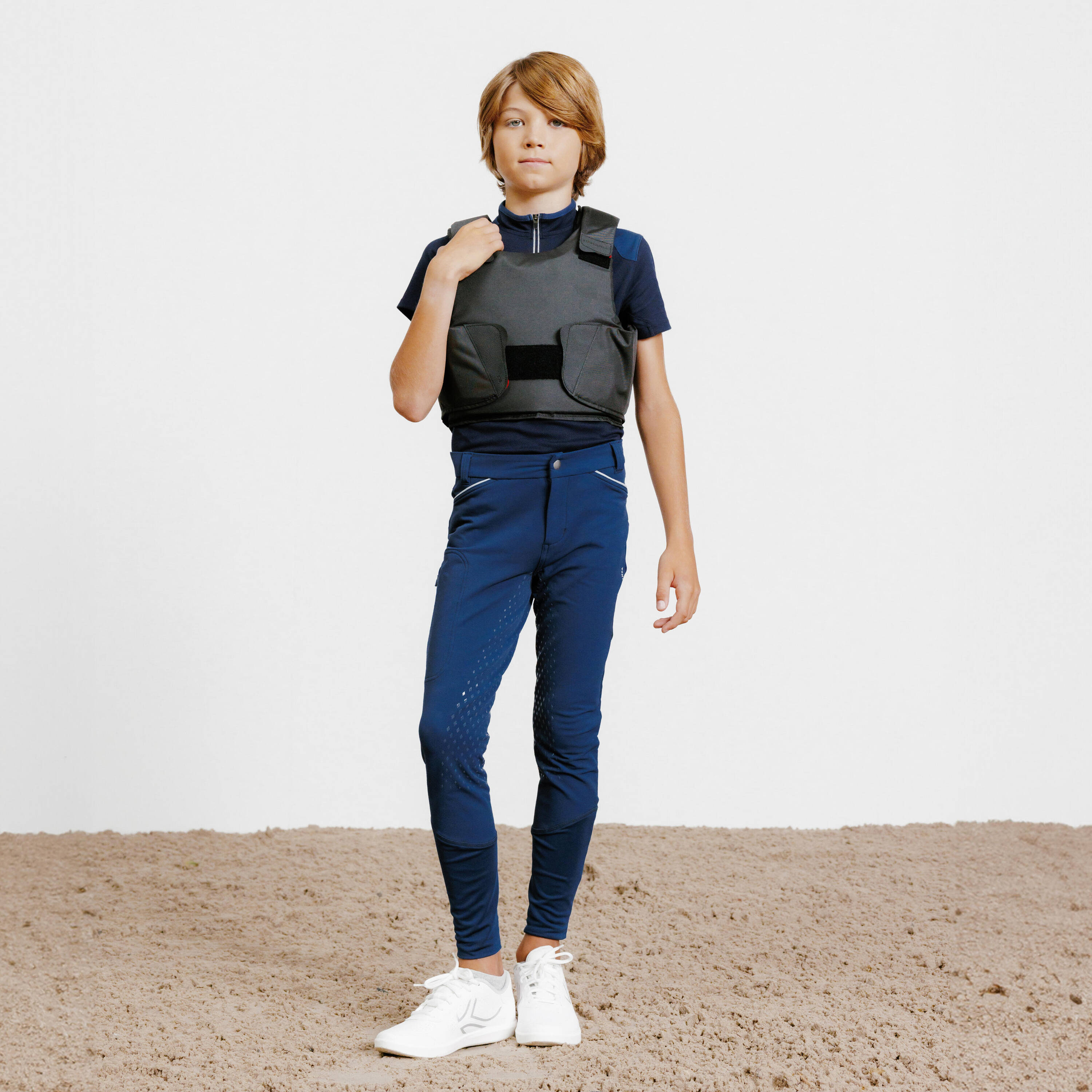 Kids' Horse Riding Body Protector 100 - Black -  2