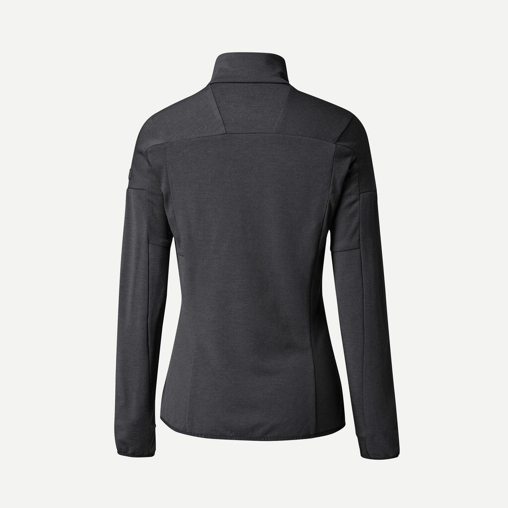 Women's long-sleeved Merino wool trekking thermal jacket - MT900