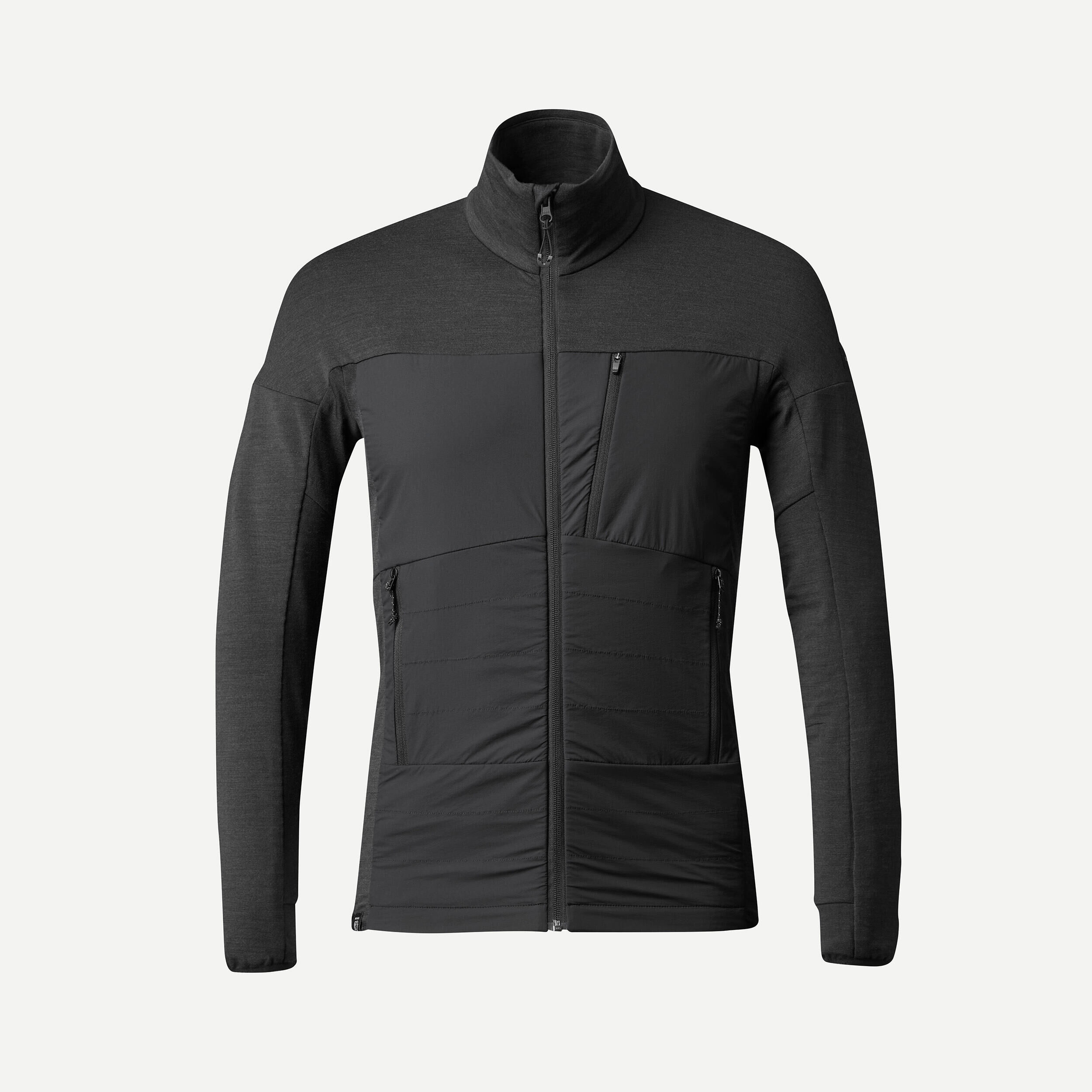 FORCLAZ Men's long-sleeved merino wool trekking MT900 liner jacket 