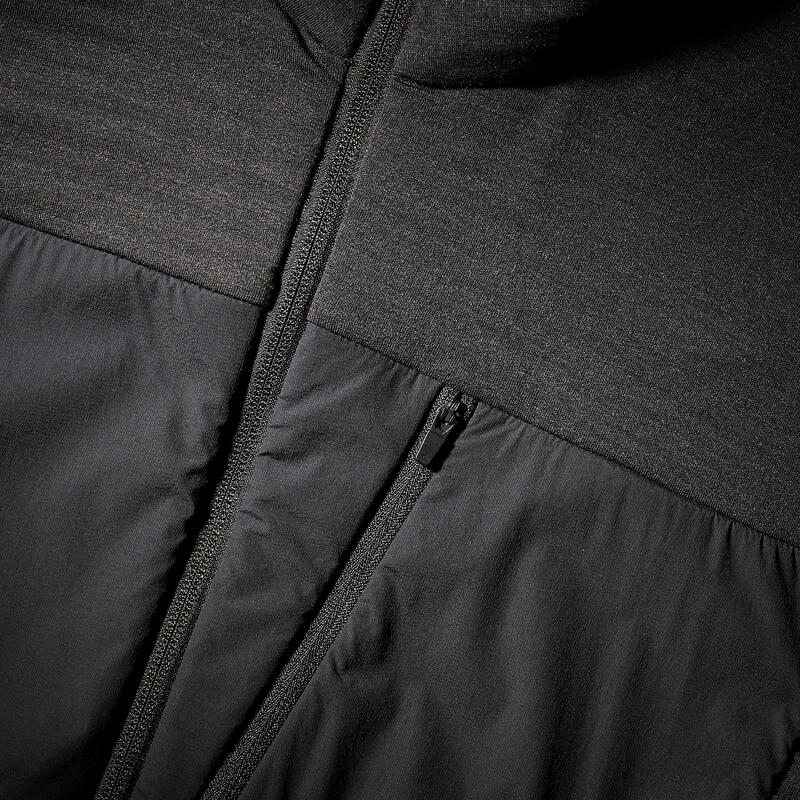 Sous-veste de trek manches longues en laine mérinos Homme - MT900