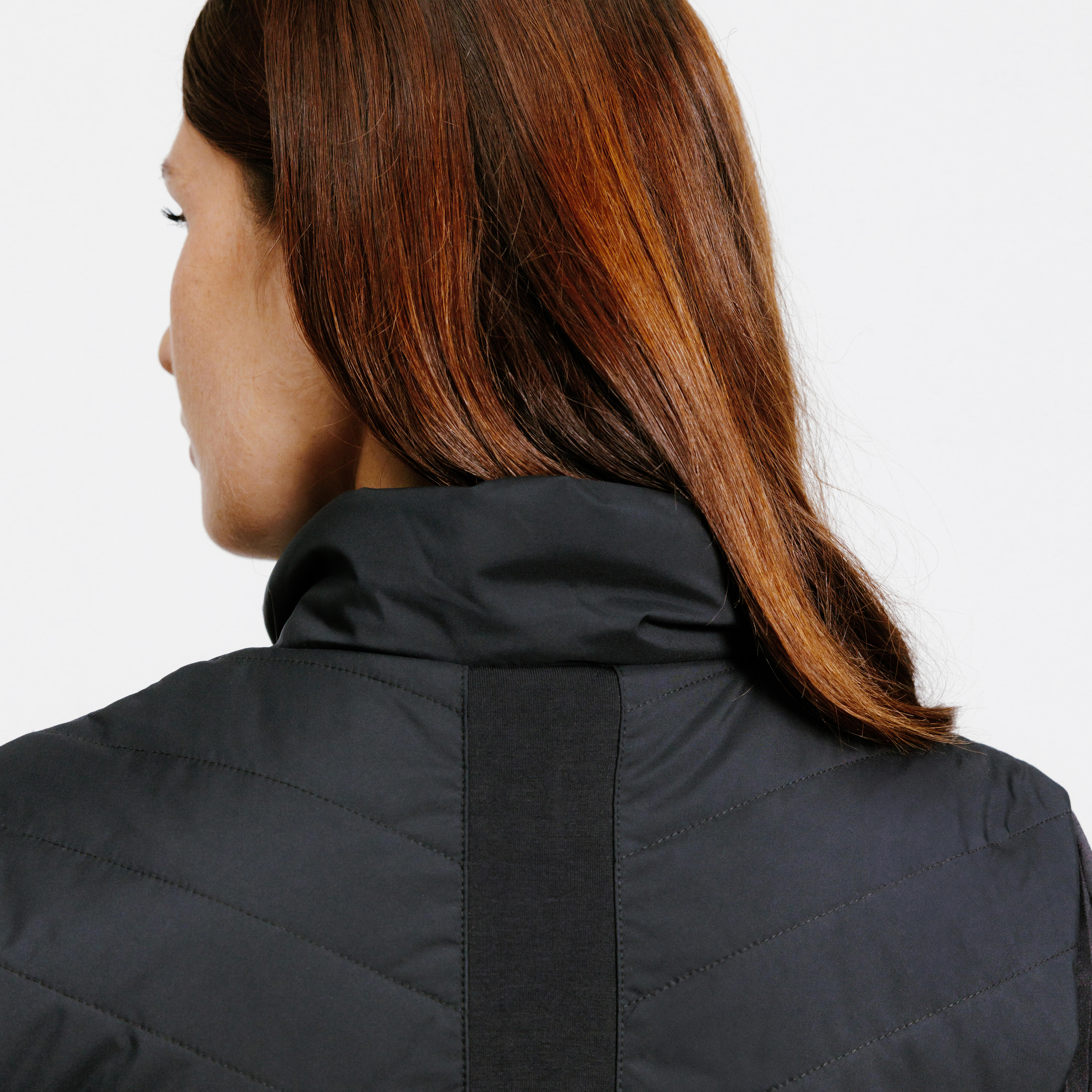 Women's Sleeveless Horse Riding Down Jacket - 500 Black - FOUGANZA