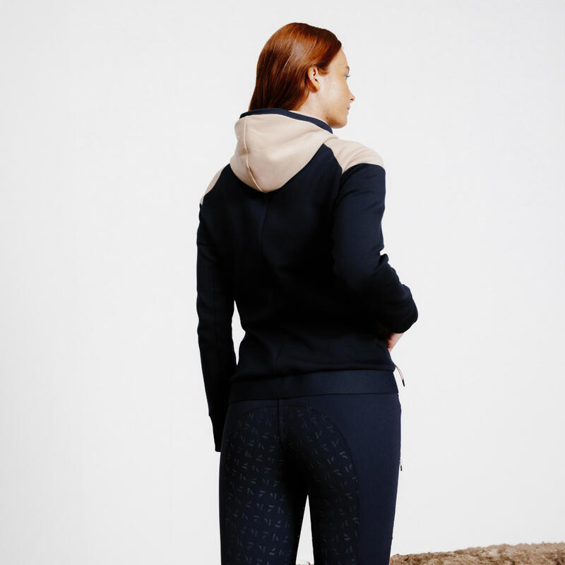 Kadın Binici Sweatshirtü - Lacivert/Bej - 900