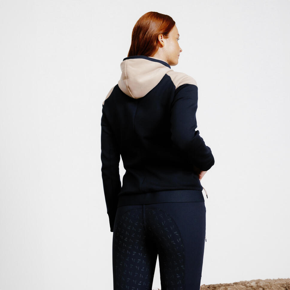 Haut D'équitation Kerrits Gancini - Femme - Blanc - Taille S - 1/4 Zip - Floral - Occasion