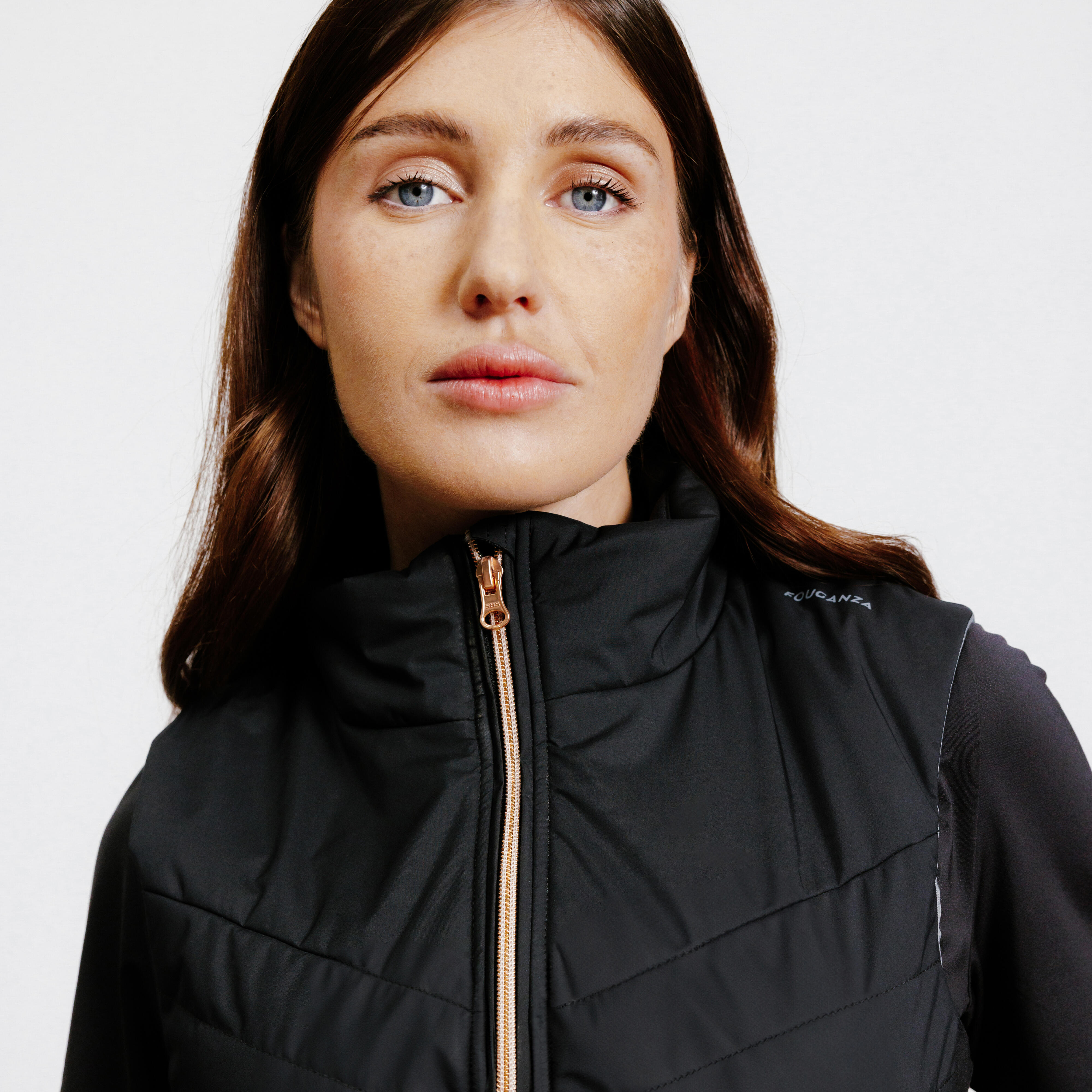 Women's Horse Riding Sleeveless Down Jacket - 500 Black/Pink