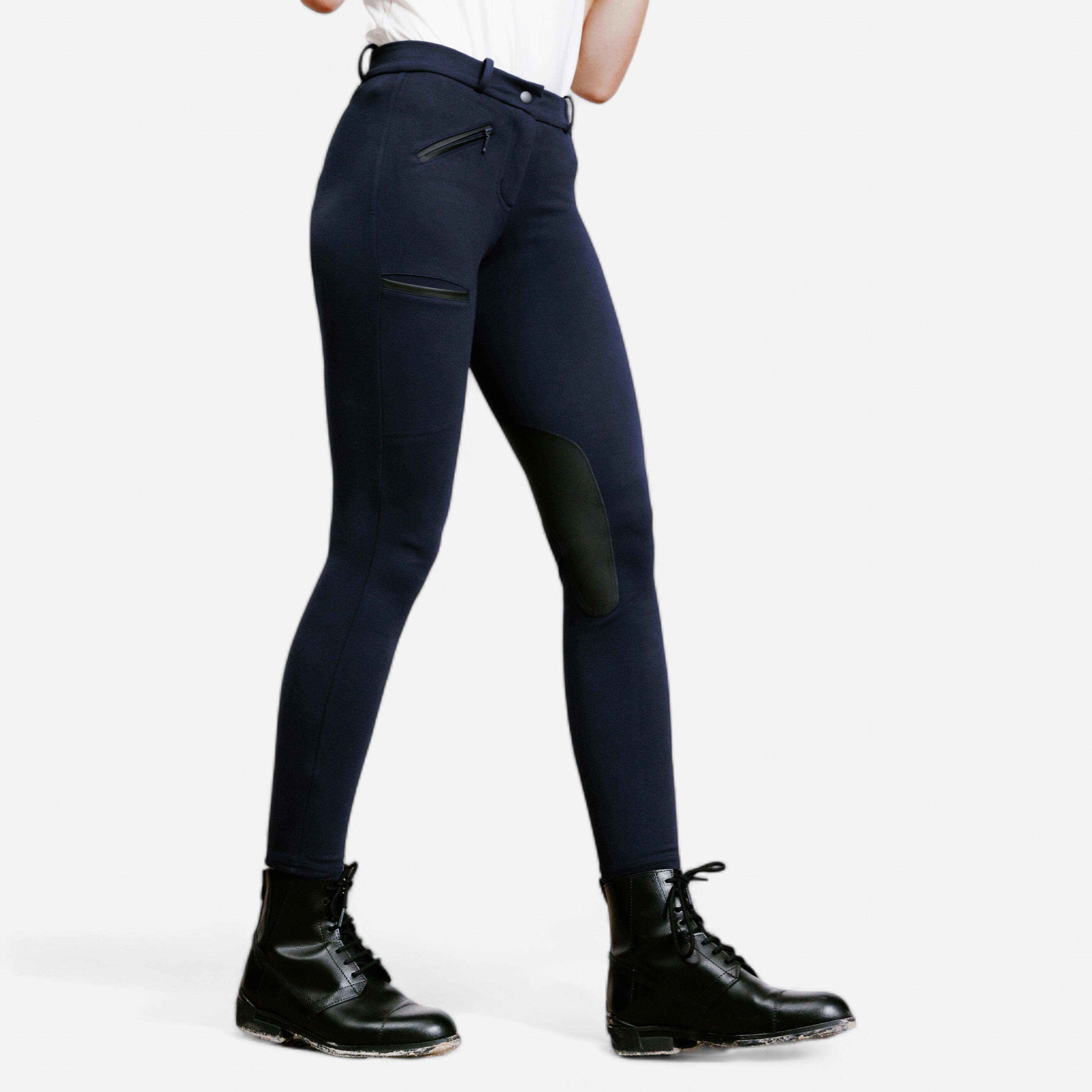 Pantaloni da equitazione da donna - 140 navy