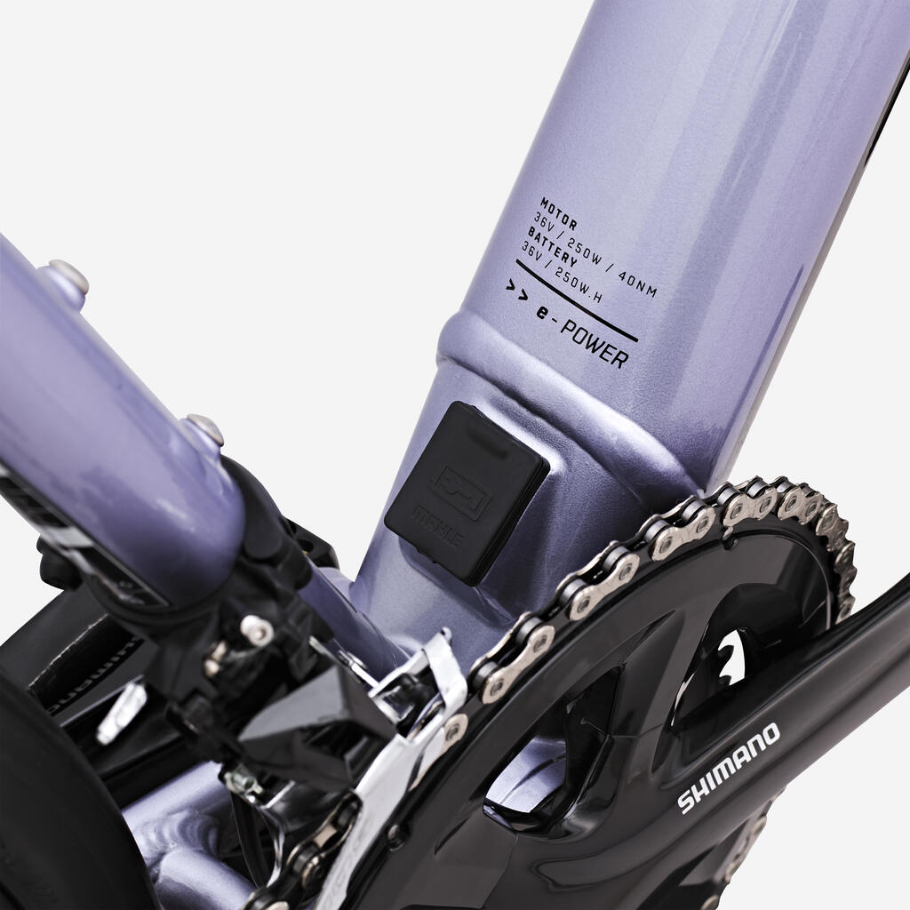 Dámsky cestný elektrobicykel E-EDR AF 105 2×11 R fialový