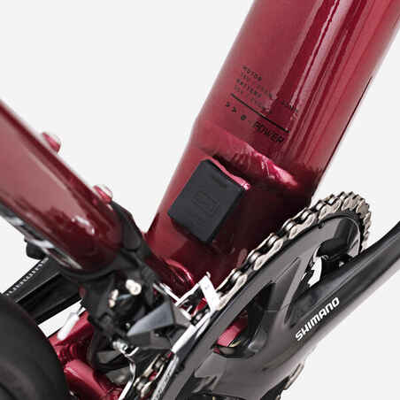 Moteriškas elektrinis plento dviratis „E EDR AF“ su 2 x 11 „105“, raudonas