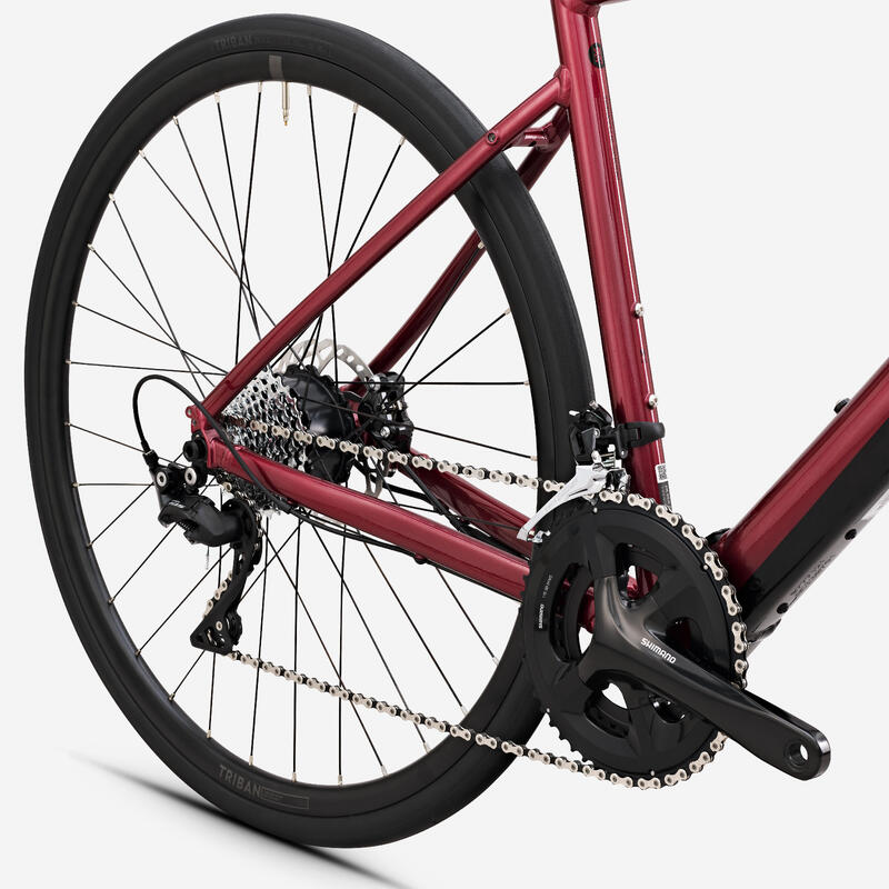 Bicicletă șosea electrică E-EDR AF Shimano 105 roșu