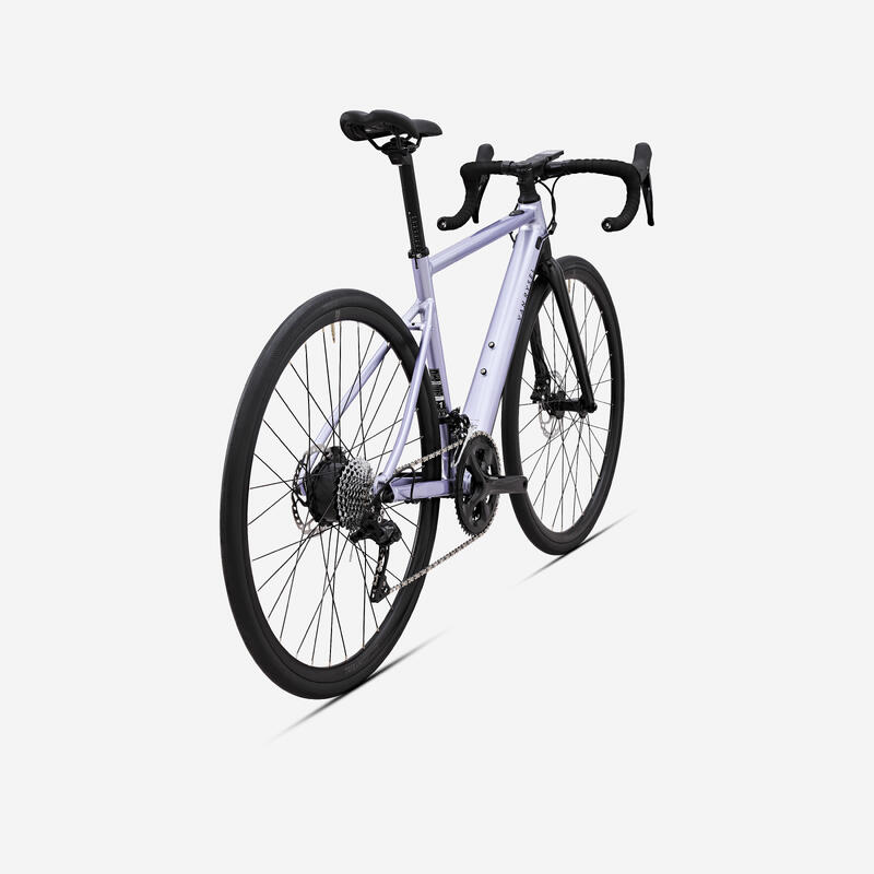 Bici da corsa a pedalata assistita donna E-EDR AF Shimano 105 2x11V lilla
