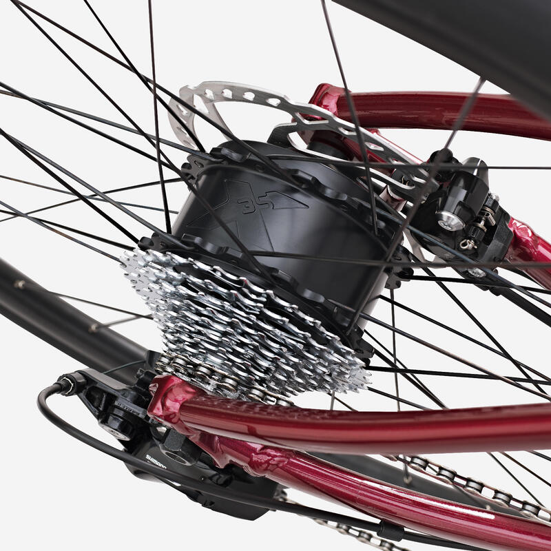 Bicicletă șosea electrică E-EDR AF Shimano 105 roșu