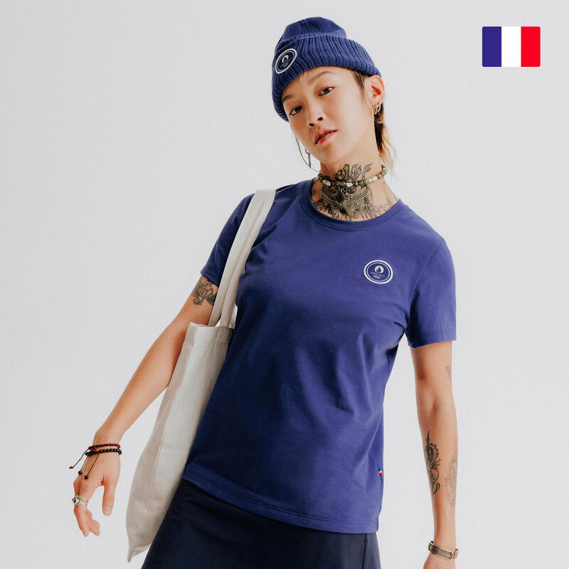 T-shirt Paris 2024 Femme - Bleu Made in France