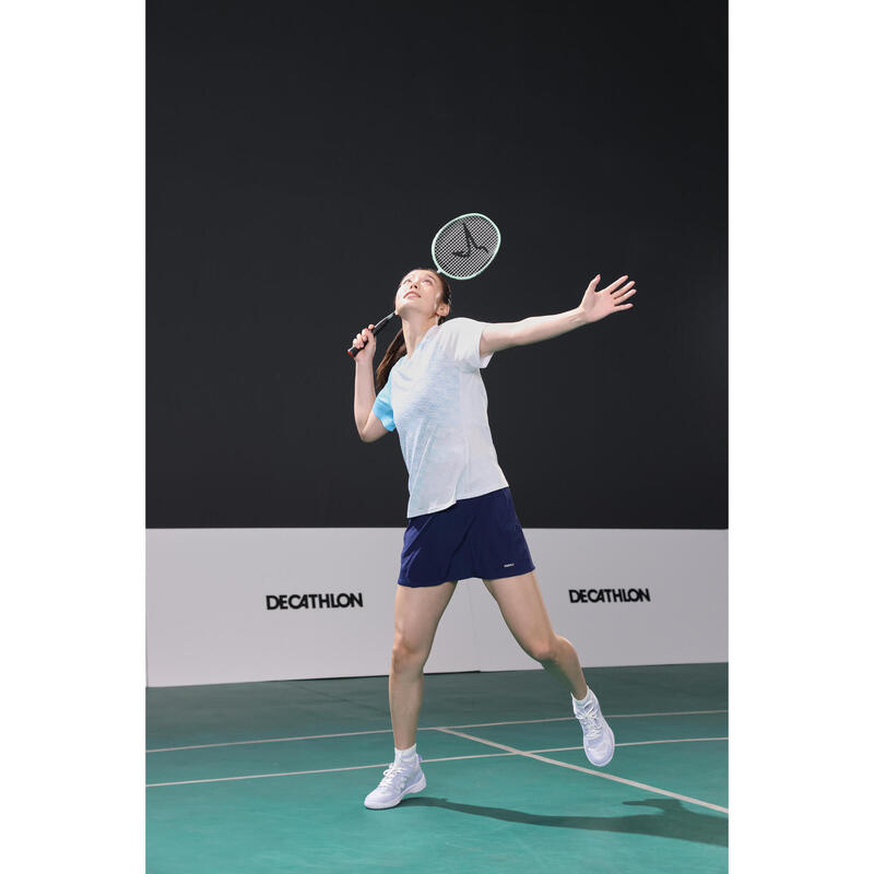 LITE Badminton T-shirt 560 Women White Aqua