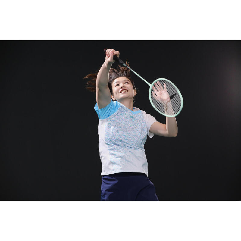 LITE Badminton T-shirt 560 Women White Aqua