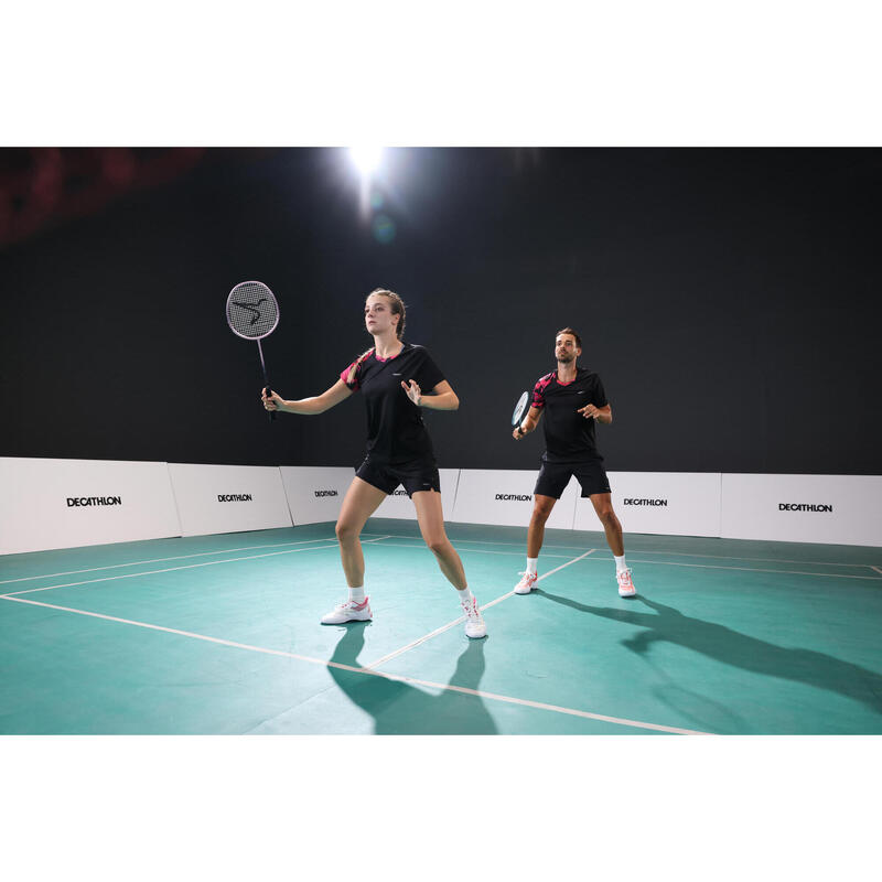 Damen Badminton T-Shirt - 560 schwarz/neon 