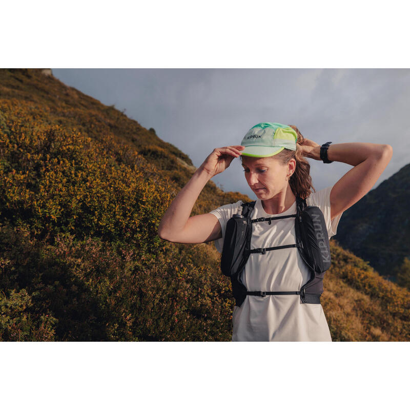 Lauf-Cap Schirmmütze Unisex 5 Panel - türkis/gelb 