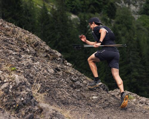 Woman trail running